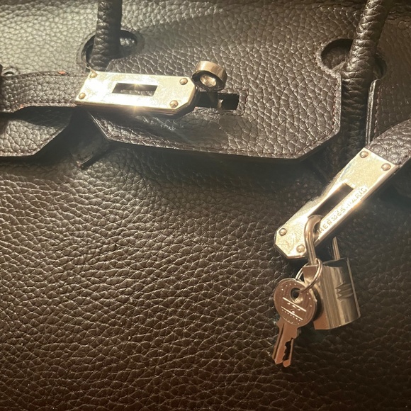 Older Birkin rep brown Togo 35 palladium with issues - Picture 2 of 9